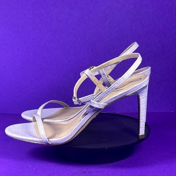 Sam Edelman Doran Misty Lilac Croc Strappy Heeled Sandal Women's Size 10-NEW - Picture 3 of 7